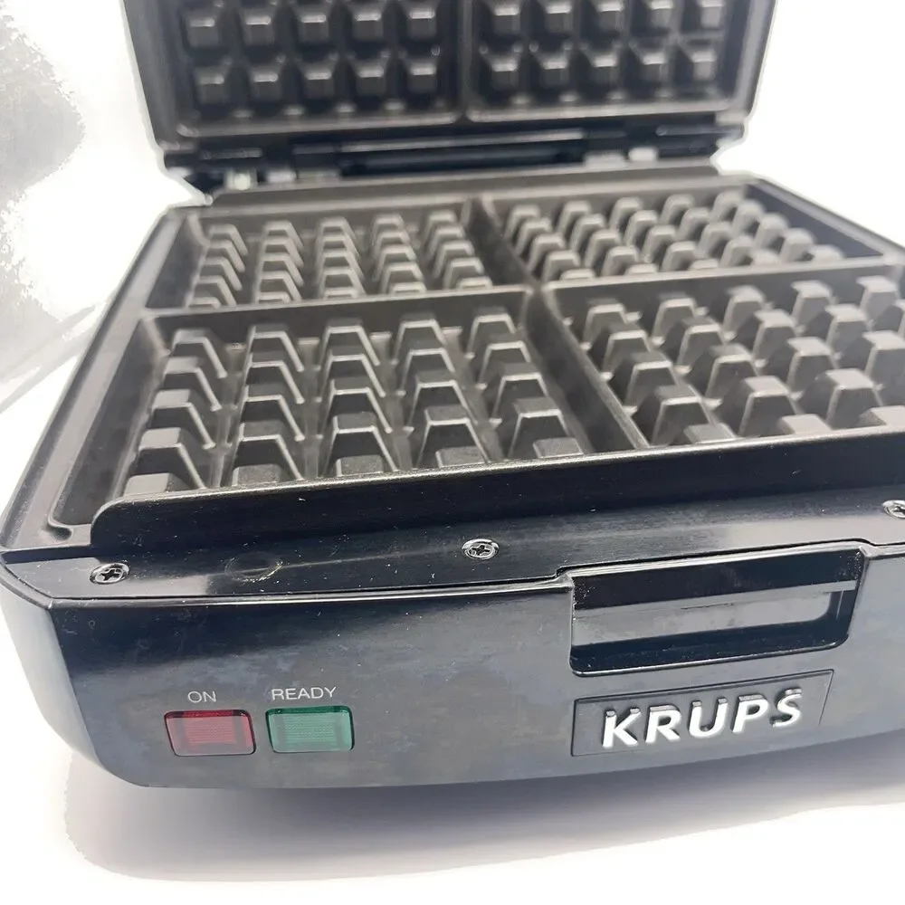 KRUPS Belgian Waffle Maker: Stainless Steel, Clean Plates -Tested